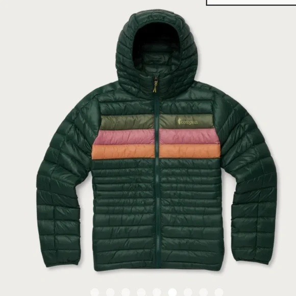 Cotopaxi Fuego Down Hooded Jacket - Cargo Stripes. Women’s Medium Size. NWT - Picture 1 of 6